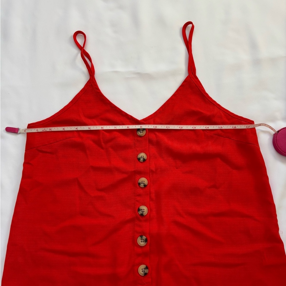Paper Crane Women’s Small Spaghetti Strap Tank Top Burnt Orange Retro Western - Picture 8 of 9